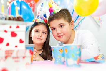 Kids celebrating birthday party