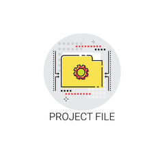Wall Mural - project file design develepment icon vector illustration