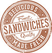 Deli Sandwiches Vintage Stamp