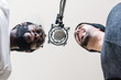 © santypan - Multiracial artists singing on studio.