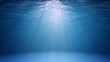 Leinwandbild Motiv Blue ocean surface seen from underwater