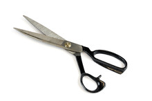 Old Fashioned Scissors On White Background