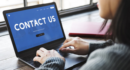 Wall Mural - customer care webpage interface word