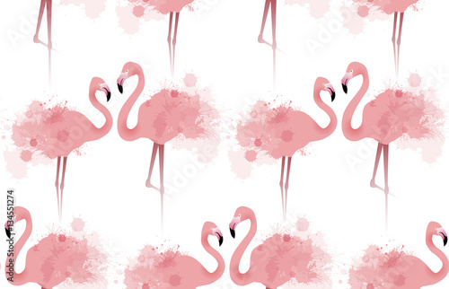 Stoffe mit Flamingos - auf Bestellung gedruckt