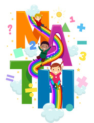 Stickman Kids Math Rainbow Slide