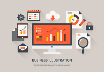 vector business flat illustration