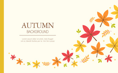 Wall Mural - Vector autumn background illustration