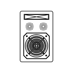 Canvas Print - Music speaker technology icon vector illustration graphic design