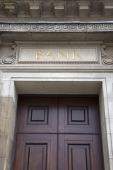 Wall Mural - Bank Sign