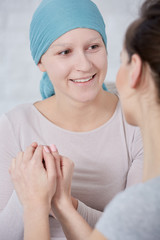 Sticker - Cancer woman during therapy