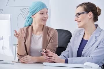 Poster - Woman after chemo at work