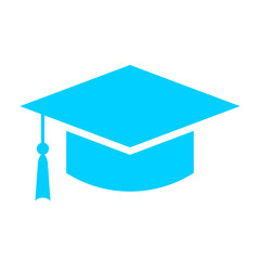 Wall Mural - Square academic cap vector icon