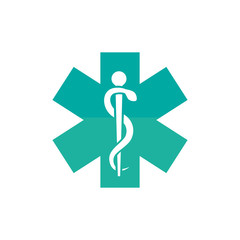 Sticker - Medical healthcare service icon vector illustration graphic design