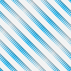 Seamless Diagonal Stripe Pattern. White and Blue Wrapping Backgr