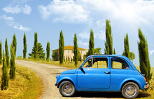 Vintage Car, FIAT 500, In Tuscany