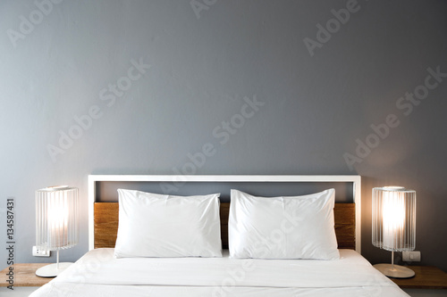 Fotomural Modern bedroom design, Double bed