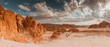 Leinwandbild Motiv Panorama Sand desert Sinai, Egypt, Africa