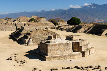 Wall Mural - Monte Alban Mayan ruins in Mexico