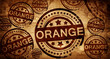 © Argus - orange, vintage stamp on paper background
