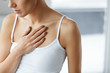 © puhhha - Closeup Female Body, Woman Having Pain In Chest, Health Issues
