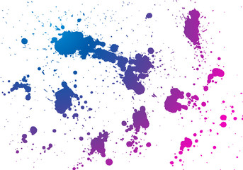 Wall Mural - Colorful splashes hand made tracing from sketch Vector Illustration