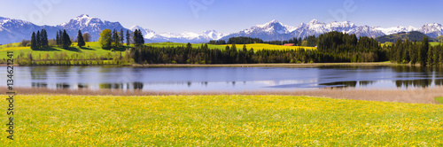Fotografie, Obraz Panorama Landschaft im Allgäu bei Füssen