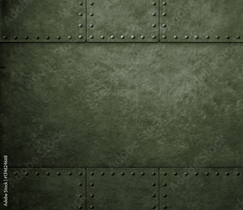 Obraz Dibond metal green military background