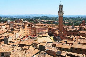 Wall Mural - La Piazza del Campo à Sienne