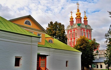 Architecture of Novodevichy convent in Moscow.