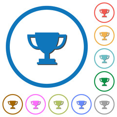 Sticker - Trophy cup icons with shadows and outlines