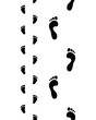 © Design Studio RM - Trail of human and baby bare feet, seamless wallpaper
