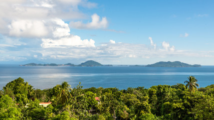 Wall Mural - view over Islands of the Saints, Guadeloupe