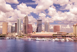 Fototapeta Miasto - Colorful Tampa Florida skyline and bay