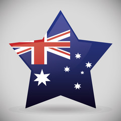 national flag australia related emblem image vector illustration design 