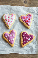 Wall Mural - Heart shaped cookies