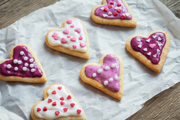 Wall Mural - Heart shaped cookies