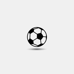 Vector soccer ball. Flat design on a white background