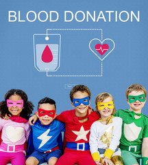 Sticker - Blood Donation Aid Heart Care Concept