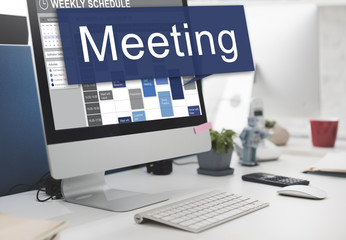 Wall Mural - meeting appointment schedule organizer conference concept