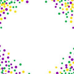 Bright abstract dot mardi gras pattern