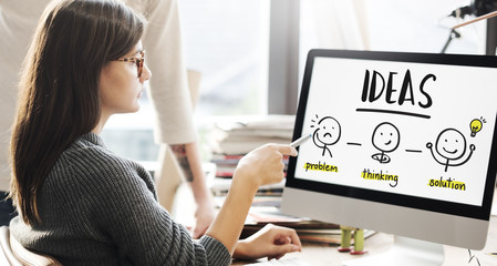 Wall Mural - ideas creative thinking people graphic concept