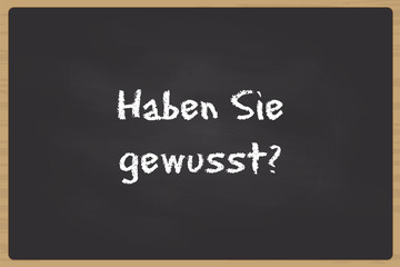 Sticker - Kreidetafel - Haben Sie gewusst