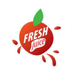 Sticker - juice splash vector sign