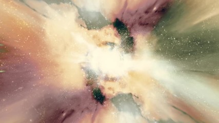 Canvas Print - Space 2223: Flying through star fields in space (Loop).