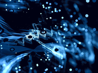 Wall Mural - technology blur - abstract digitally generated image