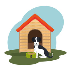 Canvas Print - cute dog isolated icon vector illustration design