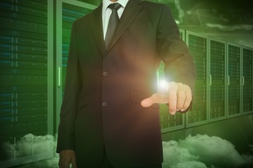 Wall Mural - composite image of businessman pointing