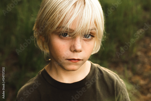 Boy With Blonde Hair Portrait Buy This Stock Photo And Explore