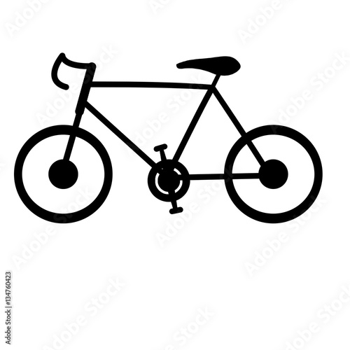 flat icon with a black Bicycle without a background Stock-Illustration
