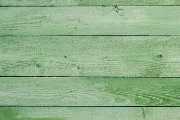 Wall Mural - Natural weathered wooden planks background. Old painted in green